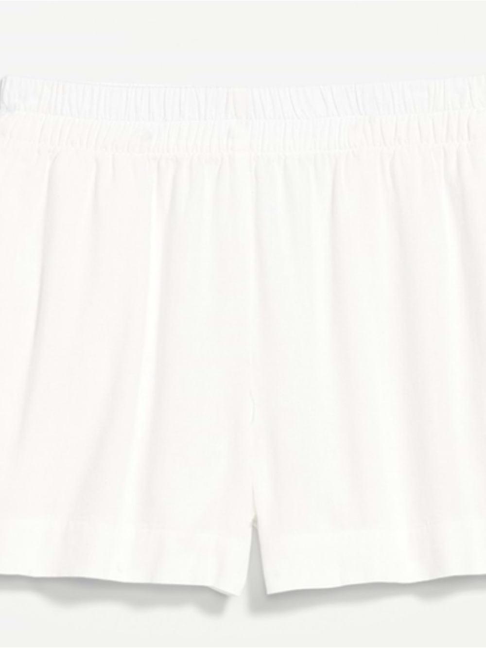 Old Navy Women’s White Linen Elastic High-Waist Shorts 3.5 Inch Inseam